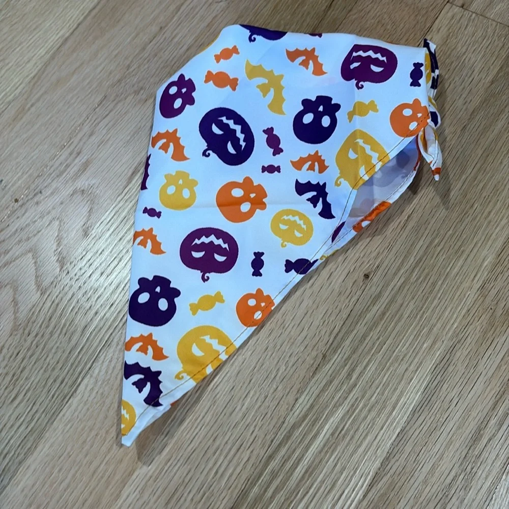 Jack-o’-lantern, Bat, Skull Patterned Pet Bandana Cats and Dogs